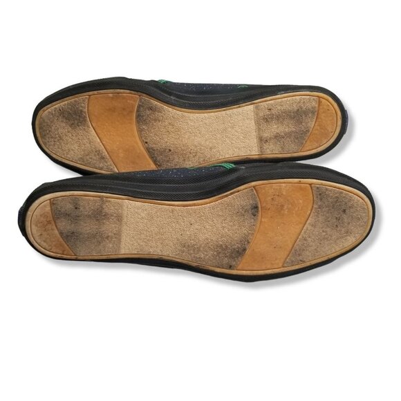 Keds Studio Womens Size 8.5 Custom Slip On Shoes Blue Green Galaxy Pentagram - Picture 5 of 8